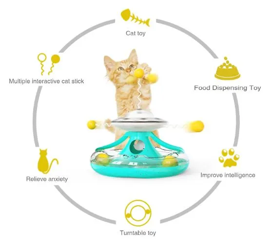 cat interactive spinning toys