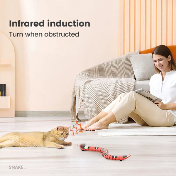 Smart Sensor Interactive Snake Toy For Cats